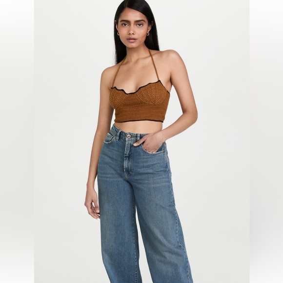 Stella Pardo Samira Crochet Crop Top Size L—NWT - Picture 1 of 9